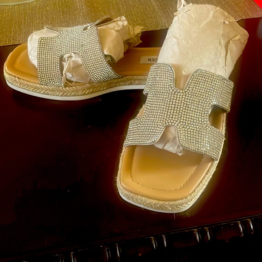 Steve Madden Rhinestone Slippers